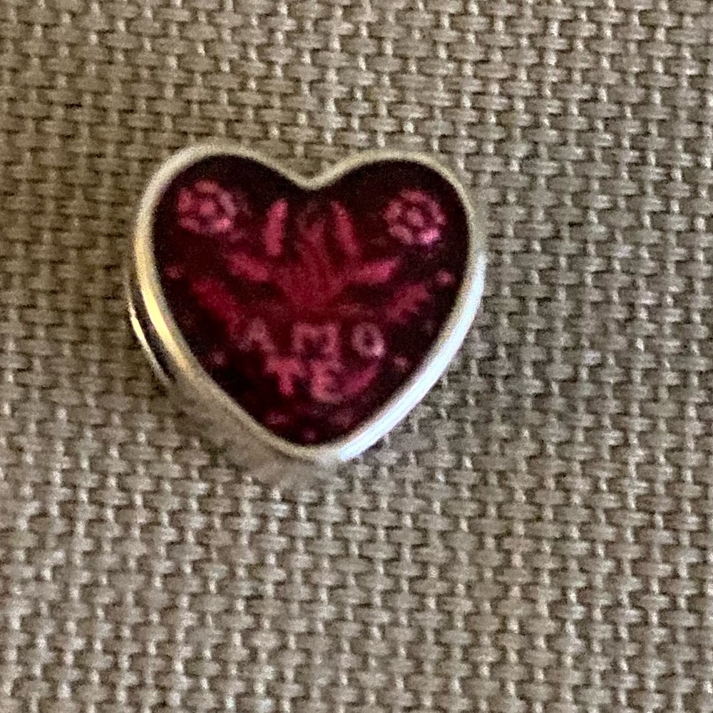 Pandora LatinLove Amo Te Pink Heart - Sterling Silver & Glass